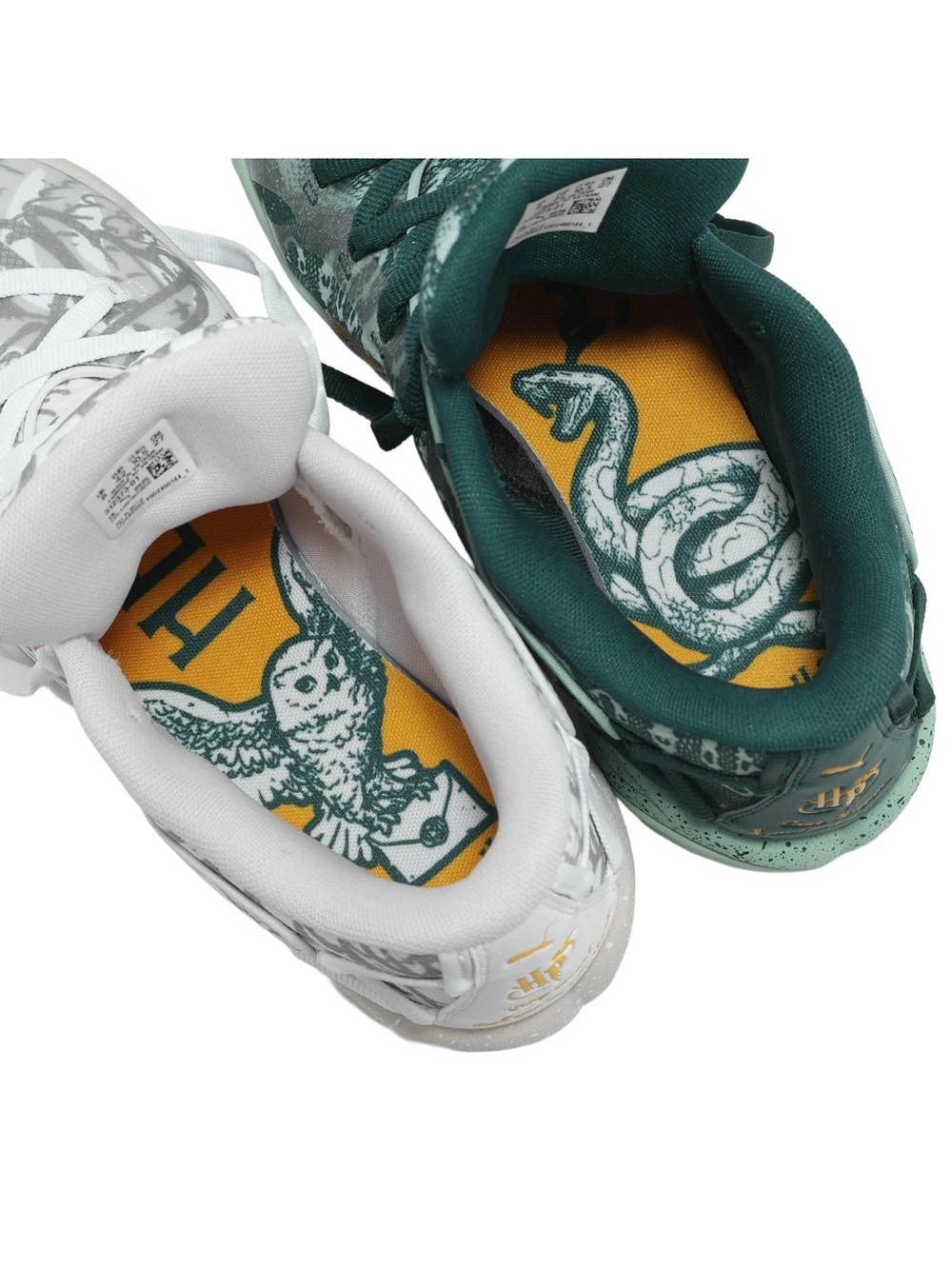 Puma White and Dark Green Harry Potter Accent Sneakers - Picture 2 of 8
